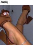 High Heel Summer Sandals Women 2023 Sexy Satin Heeled Sandals Party Shoes Comfortable Runway Back Strap Dress