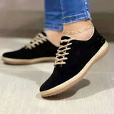 Fashion Comfortable Women's Flat Shoes with Free Shipping Casual Lace Up Ladies Flats Lightweight Outdoor Walking