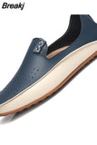 Men Boat Shoes Leather Mens Loafers Lightweight Sneakers Italian Breathable Slip-on Driving Casual Shoes Men Size 47 for