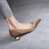 Women's High Heels French Retro Pointed Toe Heels Shoes Fashion Elegant Party Dress Shoes Black Women Pumps Zapatos De