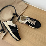 Spring And Autumn Color-blocking Lace-up Casual Shoes To Increase Comfort And Versatile Sneakers Shoes For Women