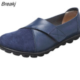 PU Leather Loafers Soft Sole Casual Flats Shoes for Women Students plus