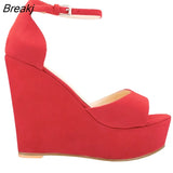 Women Summer Shoes 2023 Sexy Open Toe Ankle Strap Platform High Heels Wedge Sandals Party Wedding Dress Ladies Shoes