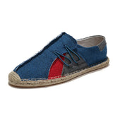 Linen Breathable Casual Flats Shoes Mens Espadrilles Loafers Fashion Men Canvas Shoes Fisherman Shoe Driving