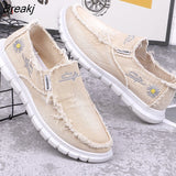 Canvas Casual Men's Shoes Old Beijing Cloth Shoes Summer Leisure Flat Fisherman Driving Shoes Slip on Walking