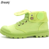 New Canvas Shoes Women Boots Palladium Style Fashion High-top Military Ankle Casual Shoes Female High Quality