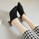 Spring Summer Women Designer Shoes Pointed Toe Mules Slippers Ladies Luxury Brand High Heel