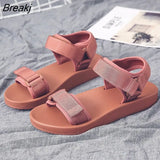 Women's Versatile Flat Beach Shoes 2023 Summer New Fashion Outwear Roman Shoes Womens