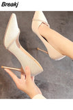 Women's High Heel Pumps Point Shallow Mouth High Heels Nightclub Sexy Stiletto Buckle Diamond Rhinestone Wedding Dress