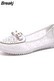 Women Summer Shoes Breathable Female Shoes Ladies Slip on Flat Platform Sandals Shoes Woman Flats Loafers