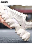 Men's Brand Mesh Sandals Hollow Lace Up Male 2023 Summer Refreshing Platform Sneakers Man Fashion Beach Shoes