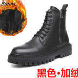 Men's High-Top British Korean Tooling Boots All-Match Trendy Shoes Spring Autumn Winter Middle-Top Men's Boots Casual
