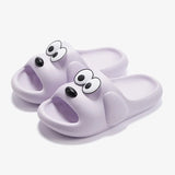 Indoor Cotton Dog Slippers Flat Women Men Bathroom Slides Couples Summer Shoes Soft EVA Non-slip Funny Beach Flip