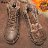 Sports Shoes Men 2023 New Winter Cotton Wool Mans Footwear High Quality Mans Tool Boots Trend Footwear
