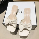 Size Women's Shoes 35-42 Summer Outer Wear Flat Slippers Wide Sandals Slippers Rhinestone Fashion Home