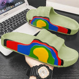 Slippers Women Thick Platform Slippers Mute EVA Soft Indoor Home Slides Non-slip Summer Beach Sandals Men Bath