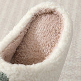 Warm Home Fur Slippers for Women 2023 Fashion Printed Plush Couple Cotton Shoes Woman Soft Non Slip Living Room