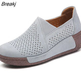 Sneakers for Women Fashion Platform Korean Version Rocking Shoes Female Slip on Casual Flat Warm Loafers Retro Mon