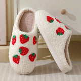 Cartoon Cotton Slippers for Women 2023 Winter Warm Soft Sole Indoor House Slippers Woman Flats Non Slip Couple Plush