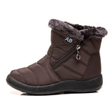 Waterproof Snow Boots for Women Non Slip Thick Plush Platform Ankle Boots Woman Plus Size Winter Cotton Padded Shoes