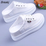 Slippers Women's Mesh Surface Hollowed Summer Versatile Student Bones Outdoor Breathable Closed Toe Mesh Casual Shoes