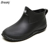 Boots Women's Rubber Anti-skid Colorful Unisex Ankle Boots Lightweight Slip on Shoes 2023 Fashion Water-proof Drop