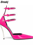 Heel Shoes For Women Slingback Summer Pointed Toe Ladies Sandals Stiletto Sexy Nightclub Party High Heels Single