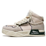 Men Skateboarding Shoes Canvas Thick Bottom Platform Shoes Comfortable Breathable Vulcanized Shoes Casual Sneakers Student