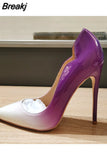 brand shoes plus size 33-45 pointed 12cm high stiletto heels 10cm 8cm shallow fashion classic women pumps QP042