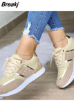 Mujer 2023 Women's Sneakers Platform Shoes Leather Stitching Casual Sneakers Women's Outdoor Running Vulcanized