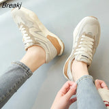 Autumn Women Running Shoes Korean Casual Breathable Flat Sneakers Female Casual Tennis Vulcanized Shoes Zapatillas
