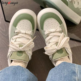sneakers Women's Shoes Training Retro Spring New Thick-soled Students Casual All-match Niche Sports Trend Sneakers