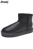 Short Anti-ski Boots Fashion Ladies Comfortable Cotton Shoes Women's Warm 2023 New Snow Boots Black Boots Boots