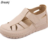 Women‘s Shoes Sandals Fashion Baotou Wedge Platform Sandals Ladies Retro Rome Sandalias Mujer Slip on Beach Shoes
