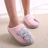 Women Winter Slippers Home Slippers Cartoon Cat Non-slip Warm Fur Indoors Bedroom Floor Plush Shoes slippers chaussures