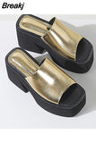 Minimalist Wedge Mules Sandals 2023 Spring Summer Shoes Walking Comfy Great Quality Dropship Women Shoes Mules