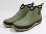 New Men's Pull-on Rain Boots Waterproof Rubber Ankle Boots Outdoor Leisure Fishing Boots Student Rain