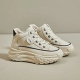 New High Top Cotton Sneakers Fashion Plush Warm Sports Dad's Shoes Color Matching Casual Running Platform Vulcanize