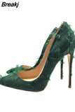 Ladies High stiletto Heel Sexy Women Pumps Spring Autumn Wedding Party Woman Shoes 8 cm 10 cm 12 cm 33-45 BM012