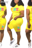 Summer Shorts Tracksuit Set Pink Letter Print Top Biker Shorts Suits Sport Casual Two Piece Set Bodycon Outfits