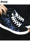 top Sneakers Men Canvas Shoes Cool Street Shoes Young Male Sneakers Black Blue Red Mens Causal Shoes