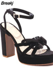 Platform Chunky Heels Sandals 2023 Brand New Spring Summer Fashion Ankle Strap comfy Walking Office Lady Woman