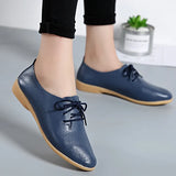 Leather Summer Loafers Shoes Women Casual Shoes Moccasins Soft Pointed Toe Ladies Footwear Women Flats Shoes