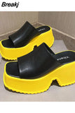 High Heels Women's Slippers2023 Summer Hot Fashion Open Toe Sandal Simply Causal Leather Sandal Slippers Outdoor