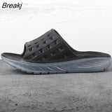 Men's Slippers Men's Large Size 47 Thick Sole Arch Support Cushioning Rehabilitation Slippers