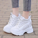 Chunky platform shoes Women 2024 Fashion Ladies Platform High Wedges mesh Casual Shoes Woman Chunky Black