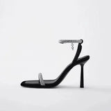 2024 Trend Rhinestone Sandals Women Platform Elegant Sandal Female Summer Sandles Bridal Shoes Open Toe
