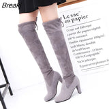 Faux Suede Slim Boots Sexy Over The Knee High Women Fashion Winter Thigh High Boots Shoes Woman Fashion Botas Mujer