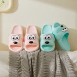 Indoor Cotton Dog Slippers Flat Women Men Bathroom Slides Couples Summer Shoes Soft EVA Non-slip Funny Beach Flip