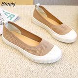 Mesh Loafers Ladies Stretch Fabric Flat Ballet Shoes Light Casual Square Toe Shoes Luxery Shoes Women Luxery Shoes